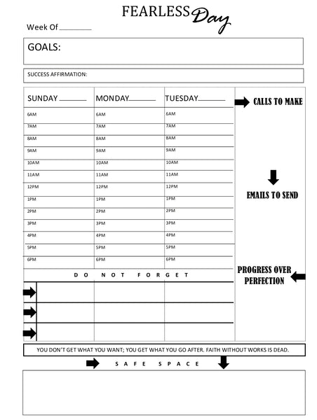 Ninety to Next planner